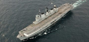 HMS Illustrious with Harriers embarked prior to her current, recently completed, refit. Photo: Dave Billinge.